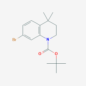 molecular formula C16H22BrNO2 B1377739 1-Boc-7-bromo-4,4-dimethyl-3,4-dihydro-2H-quinoline CAS No. 1187932-35-9