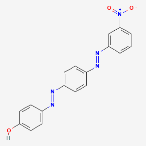 molecular formula C18H13N5O3 B13777418 Phenol, 4-[[4-[(3-nitrophenyl)azo]phenyl]azo]- CAS No. 68201-77-4