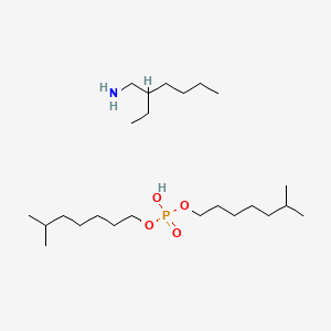 molecular formula C16H35O4P.C8H19N<br>C24H54NO4P B13777423 (2-Ethylhexyl)ammonium bis(6-methylheptyl) phosphate CAS No. 65122-03-4