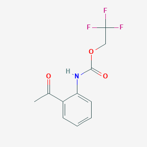molecular formula C11H10F3NO3 B1377745 2,2,2-三氟乙基 N-(2-乙酰苯基)氨基甲酸酯 CAS No. 1432679-66-7