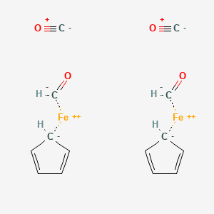 molecular formula C14H12Fe2O4 B13777466 Dicarbonylcyclopentadienyliron dimer 
