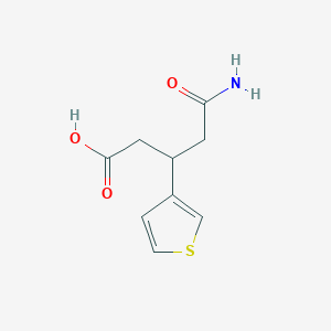molecular formula C9H11NO3S B1377748 5-氨基-5-氧代-3-(3-噻吩基)戊酸 CAS No. 1447967-08-9