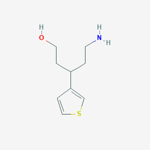 molecular formula C9H15NOS B1377749 5-氨基-3-(3-噻吩基)戊醇 CAS No. 1447966-96-2