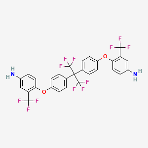 molecular formula C29H18F12N2O2 B13777496 2,2-Bis[4-(4-amino-2-trifluoromethylphenoxy)phenyl]hexafluoropropane 