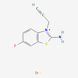 molecular formula C10H8BrFN2S B1377750 2-Amino-6-fluoro-3-(prop-2-yn-1-yl)benzo[d]thiazol-3-ium bromide CAS No. 127346-21-8