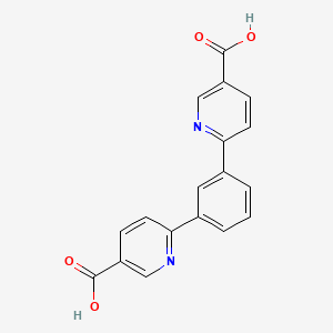 molecular formula C18H12N2O4 B13777507 6-Quinolin-4-YL-nicotinic acid CAS No. 908297-79-0