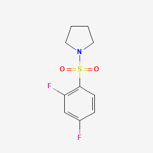 molecular formula C10H11F2NO2S B13777508 1-[(2,4-difluorophenyl)sulfonyl]Pyrrolidine 