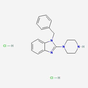 molecular formula C18H22Cl2N4 B1377752 1-benzyl-2-piperazin-1-yl-1H-benzimidazole dihydrochloride CAS No. 1351654-30-2