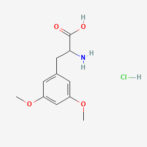 molecular formula C11H16ClNO4 B1377755 2-Amino-3-(3,5-dimethoxyphenyl)propanoic acid hydrochloride CAS No. 1142-02-5