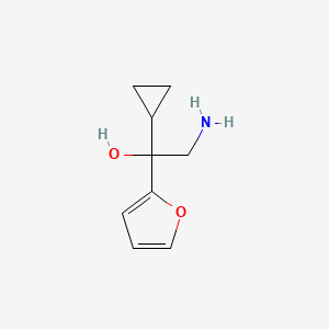 molecular formula C9H13NO2 B1377756 2-氨基-1-环丙基-1-(2-呋喃基)乙醇 CAS No. 1447964-61-5