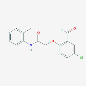 molecular formula C16H14ClNO3 B13777560 2-(4-chloro-2-formylphenoxy)-N-(2-methylphenyl)acetamide 