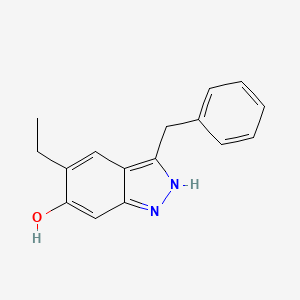molecular formula C16H16N2O B13777562 3-Benzyl-5-ethyl-1H-indazol-6-ol 