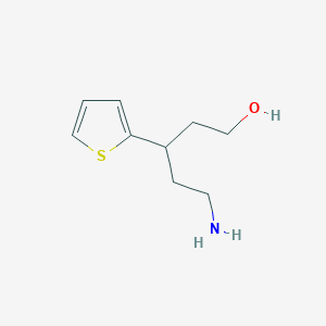 molecular formula C9H15NOS B1377758 5-Amino-3-(2-thienyl)pentan-1-ol CAS No. 1447964-78-4