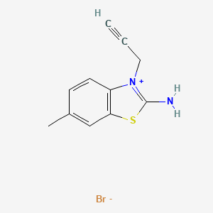 molecular formula C11H11BrN2S B1377761 2-Amino-6-methyl-3-(prop-2-yn-1-yl)benzo[d]thiazol-3-ium bromide CAS No. 466683-22-7
