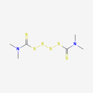 molecular formula C6H12N2S6 B13777627 Bis(dimethylthiocarbamoyl) tetrasulfide CAS No. 97-91-6