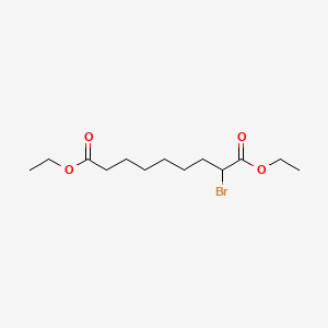 molecular formula C13H23BrO4 B13777642 Diethyl 2-bromononanedioate CAS No. 760-95-2