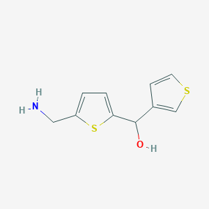 molecular formula C10H11NOS2 B1377765 [5-(Aminomethyl)thiophen-2-yl](thiophen-3-yl)methanol CAS No. 1447966-22-4