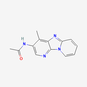 molecular formula C13H12N4O B13777671 N-(6-methyl-1,3,8-triazatricyclo[7.4.0.02,7]trideca-2,4,6,8,10,12-hexaen-5-yl)acetamide CAS No. 81809-87-2