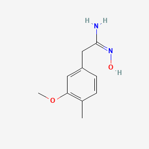 molecular formula C10H14N2O2 B13777708 Benzeneethanimidamide,N-hydroxy-3-methoxy-4-methyl- 
