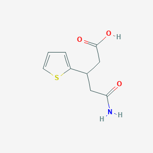 molecular formula C9H11NO3S B1377773 5-Amino-5-oxo-3-(2-thienyl)pentanoic acid CAS No. 1447967-00-1