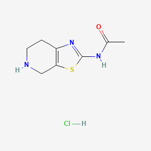 molecular formula C8H12ClN3OS B1377774 N-(4,5,6,7-四氢[1,3]噻唑并[5,4-c]吡啶-2-基)乙酰胺盐酸盐 CAS No. 850875-66-0