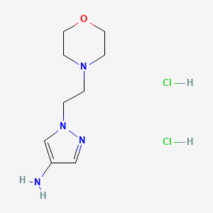 molecular formula C9H18Cl2N4O B1377777 1-(2-morpholin-4-ylethyl)-1H-pyrazol-4-amine dihydrochloride CAS No. 1351658-98-4