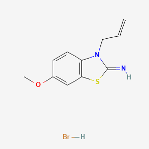 molecular formula C11H13BrN2OS B1377778 3-allyl-6-methoxybenzo[d]thiazol-2(3H)-imine hydrobromide CAS No. 1949836-65-0