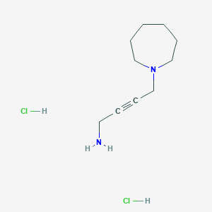 B1377779 4-(Azepan-1-yl)but-2-yn-1-amine dihydrochloride CAS No. 1396770-32-3