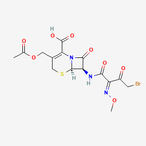 molecular formula C15H16BrN3O8S B13777812 Cefotaxime Bromoacetyl Analogue 