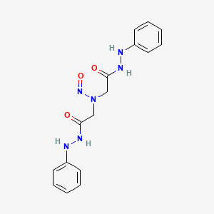 molecular formula C16H18N6O3 B13777817 N,N-bis[2-oxo-2-(2-phenylhydrazinyl)ethyl]nitrous amide CAS No. 7155-39-7
