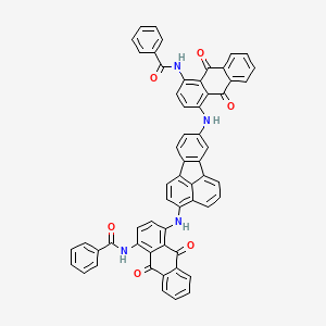 molecular formula C58H34N4O6 B13777824 N,N'-[Fluoranthene-3,8-diylbis[imino(9,10-dihydro-9,10-dioxoanthracene-4,1-diyl)]]bis(benzamide) CAS No. 93918-41-3