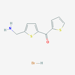 molecular formula C10H10BrNOS2 B1377783 [5-(Aminomethyl)-2-thienyl](2-thienyl)methanone hydrobromide CAS No. 1448046-01-2