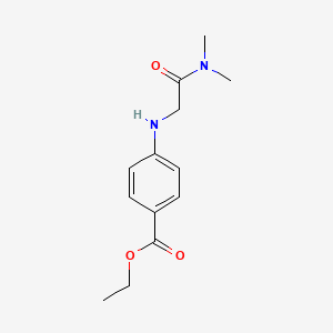 molecular formula C13H18N2O3 B13777855 ethyl 4-[[2-(dimethylamino)-2-oxoethyl]amino]benzoate CAS No. 92033-58-4