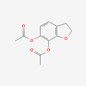 molecular formula C12H12O5 B13777856 2,3-Dihydrobenzofuran-6,7-diol diacetate CAS No. 68123-32-0
