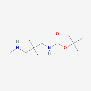 molecular formula C11H24N2O2 B1377789 tert-butyl N-[2,2-dimethyl-3-(methylamino)propyl]carbamate CAS No. 1345532-72-0