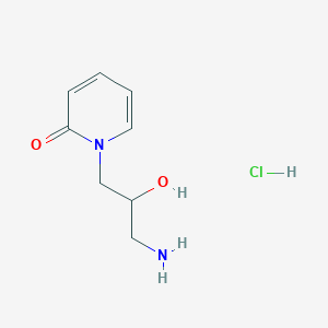 molecular formula C8H13ClN2O2 B1377791 1-(3-氨基-2-羟基丙基)吡啶-2(1H)-酮盐酸盐 CAS No. 2034157-26-9