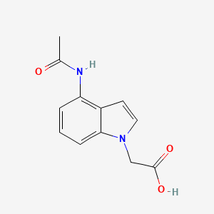 molecular formula C12H12N2O3 B1377794 2-(4-acetamido-1H-indol-1-yl)acetic acid CAS No. 1573548-32-9