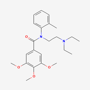 molecular formula C23H32N2O4 B13777952 Benzamide, N-(2-(diethylamino)ethyl)-3,4,5-trimethoxy-N-(2-methylphenyl)- CAS No. 76644-53-6