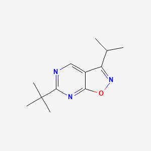 molecular formula C12H17N3O B13777982 6-tert-butyl-3-propan-2-yl-[1,2]oxazolo[5,4-d]pyrimidine CAS No. 67239-26-3
