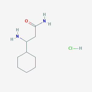 molecular formula C9H19ClN2O B1377800 3-Amino-3-cyclohexylpropanamide hydrochloride CAS No. 1375473-18-9
