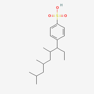 molecular formula C18H30O3S B13778006 4-(4,6,8-Trimethyl-3-nonanyl)benzenesulfonic acid CAS No. 742022-24-8