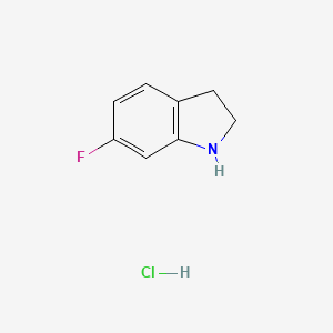 molecular formula C8H9ClFN B1377804 6-Fluoroindoline hydrochloride CAS No. 1803567-63-6