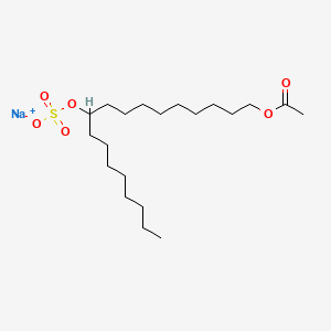molecular formula C20H39NaO6S B13778072 Sodium 10-acetoxy-1-octyldecyl sulphate CAS No. 65150-90-5
