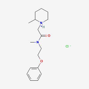 molecular formula C17H27ClN2O2 B13778079 N-Methyl-2-(2-methylpiperidino)-N-(2-phenoxyethyl)acetamide hydrochloride CAS No. 77791-42-5