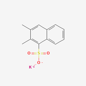molecular formula C12H11KO3S B13778087 Potassium dimethylnaphthalenesulfonate CAS No. 85409-98-9