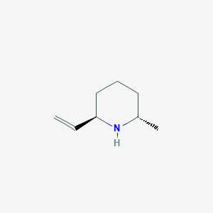 molecular formula C8H15N B13778108 (2R,6S)-2-Ethenyl-6-methylpiperidine CAS No. 752199-77-2