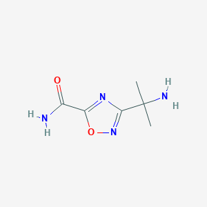 molecular formula C6H10N4O2 B1377812 3-(2-Aminopropan-2-yl)-1,2,4-oxadiazole-5-carboxamide CAS No. 1394041-62-3