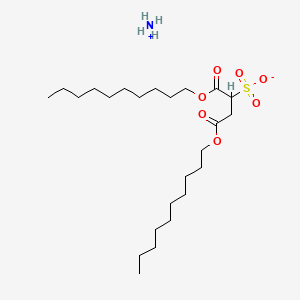 molecular formula C24H49NO7S B13778170 Ammonium 1,4-didecyl sulphonatosuccinate CAS No. 94313-89-0