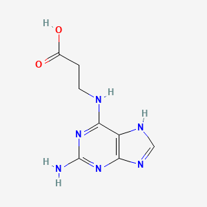 molecular formula C8H10N6O2 B1377818 3-[(2-amino-9H-purin-6-yl)amino]propanoic acid CAS No. 1573548-09-0