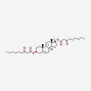 molecular formula C38H60O6 B13778212 (3beta,17beta)-17-Methylandrost-5-ene-3,17-diyl bis(3-oxononanoate) CAS No. 94030-88-3